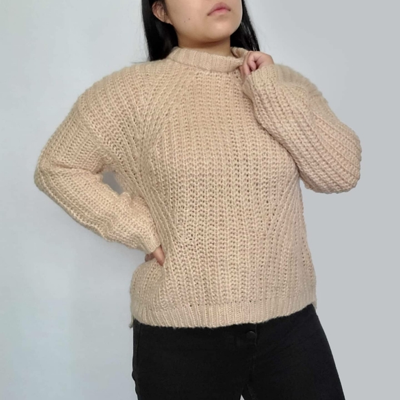 Universal Thread Light Tan Rib Kint Sweater - Picture 2 of 7